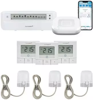 Homematic IP Smarthome-Starterpaket Fußbodenheizung für 3 Räume (40-62-6693)