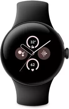 Google Pixel Watch 2 Bluetooth Matte Black Sportarmband Obsidian