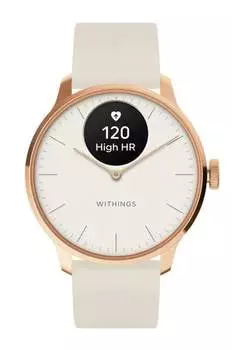 Withings Scanwatch Light 37mm Rosegold White – Umfangreiche Sensoren liefern detaillierte Gesundheitsdaten rund um die Uhr