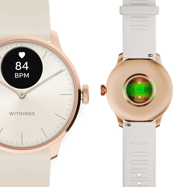 Armband & Ausstattung Withings Scanwatch Light 37mm Rosegold White