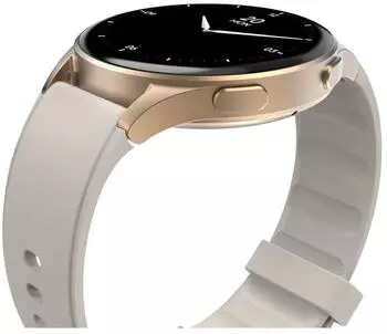 Hama 8900 Gold-Beige – Rundes AMOLED-Display mit hoher Pixeldichte für klare Ablesbarkeit