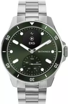 Withings ScanWatch Nova Silver Green Silver steel 42mm