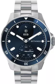 Withings ScanWatch Nova Silver Blue Silver steel 42mm