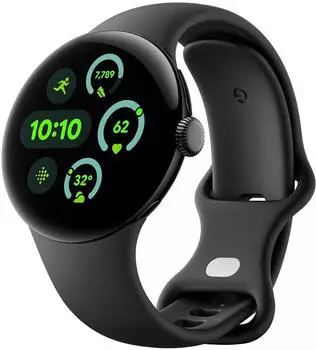 Google Pixel Watch 3 41mm Bluetooth Matte Black Sportarmband Obsidian