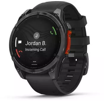 Garmin fenix&reg; 8 47mm AMOLED Schwarz/Schiefergrau Silikon-Armband