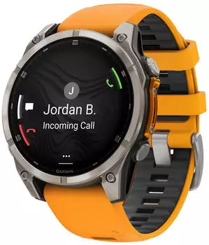 Garmin fenix® 8 47mm AMOLED Graphit/Titanium Titan Silikon-Armband