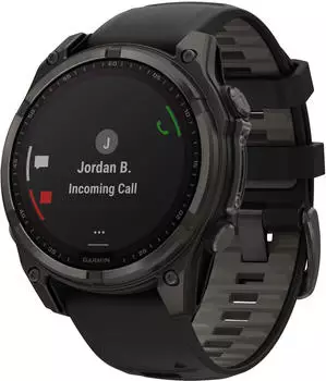 Garmin fenix&reg; 8 47mm Solar Graphit/Titan Carbongrau Silikon-Armband