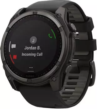 Garmin fenix® 8 51mm Solar Graphit/Titan Carbongrau Silikon-Armband
