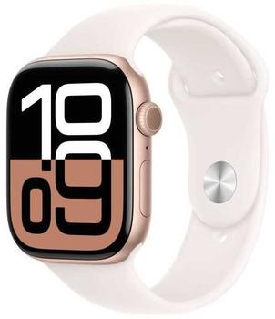 Apple Watch Series 10 GPS 46mm Aluminium Ros&eacute;gold Sportarmband Blassrosa M/L
