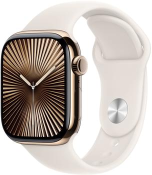 Apple Watch Series 10 4G 42mm Titan Gold Sportarmband Polarstern M/L