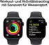 Apple Watch Series 10 GPS 42mm Aluminium Diamantschwarz Sportarmband Schwarz S/M