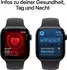 Apple Watch Series 10 GPS 42mm Aluminium Diamantschwarz Sportarmband Schwarz S/M