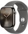 Apple Watch Series 10 4G 46mm Titan Natur Sportarmband Steingrau S/M