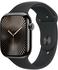 Apple Watch Series 10 4G 46mm Titan Schiefer Sportarmband Schwarz S/M