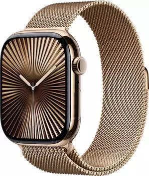 Apple Watch Series 10 4G 46mm Titan Gold Milanaise Gold M/L