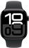 Apple Watch Series 10 4G 42mm Aluminium Diamantschwarz Sportarmband Schwarz S/M