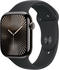Apple Watch Series 10 4G 46mm Titan Schiefer Sportarmband Schwarz M/L