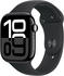 Apple Watch Series 10 4G 46mm Aluminium Diamantschwarz Sportarmband Schwarz S/M