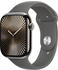 Apple Watch Series 10 4G 46mm Titan Natur Sportarmband Steingrau M/L