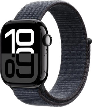 Apple Watch Series 10 4G 42mm Aluminium Diamantschwarz Sport Loop Tinte