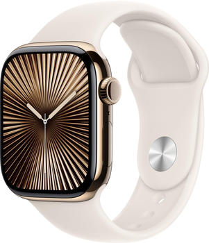Apple Watch Series 10 4G 42mm Titan Gold Sportarmband Polarstern S/M