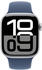Apple Watch Series 10 4G 42mm Aluminium Silber Sportarmband Denim M/L