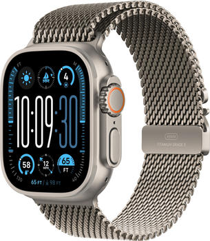 Apple Watch Ultra 2 (2024) Titan Natur Milanaise Armband Titan L