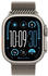 Apple Watch Ultra 2 (2024) Titan Natur Milanaise Armband Titan S
