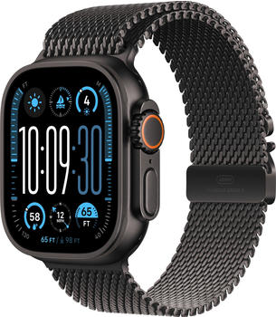 Apple Watch Ultra 2 (2024) Titan Schwarz Milanaise Armband Titan M