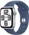 Apple Watch SE 2022 GPS 44mm silber Sportarmband Denim M/L