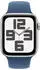 Apple Watch SE 2022 GPS 44mm silber Sportarmband Denim M/L