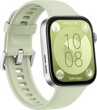 Fluorelastomer, grün, silber: Huawei Watch Fit 3