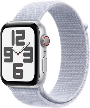 Apple Watch SE 2022 4G 44mm Silber Sport Loop Blaue Wolke (2024)