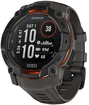 Garmin Instinct 3 Solar 50mm Kohle Schwarz
