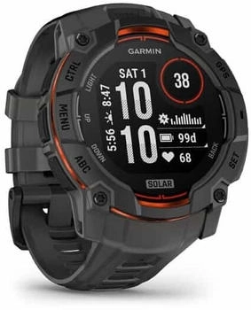 Garmin Instinct 3 Solar 50mm Kohle Schwarz – Ausdauernde Energieversorgung für wochenlange Nutzung