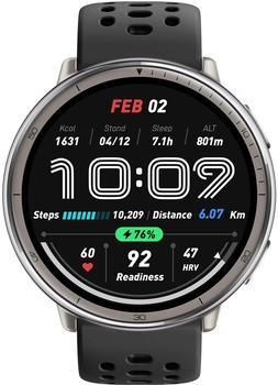 Amazfit Active 2 schwarzes Sport-Silikon