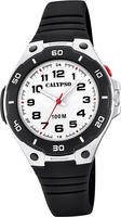 Calypso K5758/6, Calypso K5758/6 Kinder- und Jugend-Armbanduhr Schwarz/Wei&szlig; 10 bar