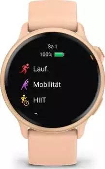 Garmin vívoactive 6 Pink Dawn/Pink Dawn Metallic – Elf Tage Ausdauer für Training ohne Ladeunterbrechungen