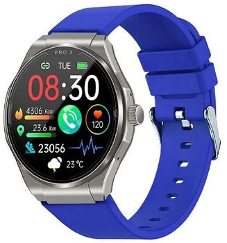 Knauermann Pro 3 (2024) rund silber/blau Silikonband