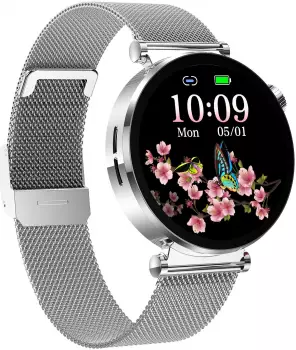 Knauermann Neo 2 (2025) rund silber Milanaise – Knauermann Neo 2 (2025) rund silber Milanaise Fitness-Uhr mit umfassenden Gesundheitsfunktionen