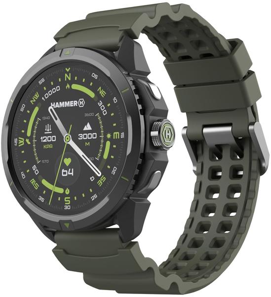 Hammer Watch Military Edition, GPS, AMOLED Gorilla-Glas 1,5 Zoll