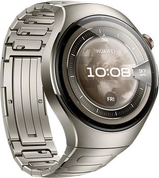 Huawei Watch 5 46mm Titanium Silver – Präzise Gesundheitsanalysen durch medizinische Sensoren