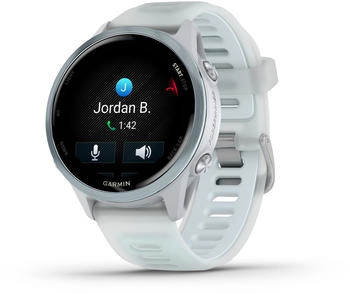 Garmin Forerunner 570 42mm Steinweiss/Cloud Blue/Transparent Steinweiss/Cloud Blue – Präzises Multi-Satelliten-Tracking für jede Sportart