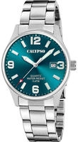 Calypso K5860/5 Herrenuhr Quarz Stahl/Petrol