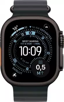 Apple Watch Ultra 3 Titanium Black Ocean Band Black – Apple Watch Ultra 3 Titanium – Robuste Outdoor-Uhr mit Titangehäuse