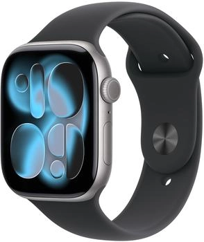 Apple Watch Series 11 GPS 46mm Aluminium Space Gray Sport Band Black M/L