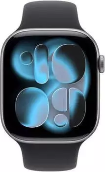 Apple Watch Series 11 GPS 46mm Aluminium Space Gray Sport Band Black M/L – Apple Watch Series 11 GPS 46mm mit durchdachtem Energiemanagement