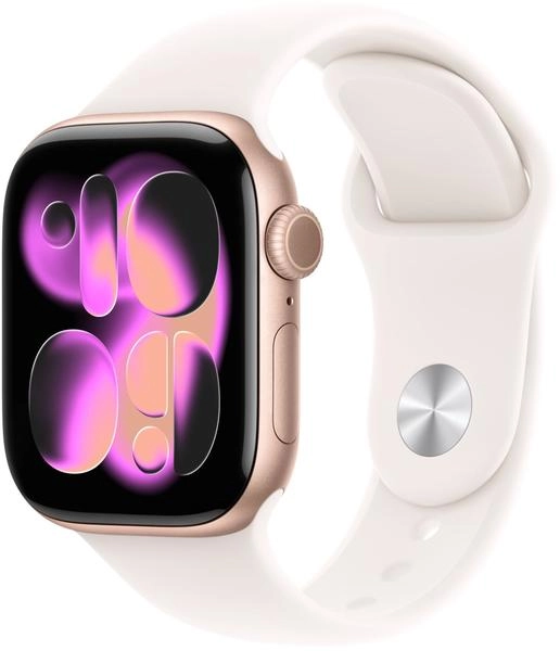 Apple Watch Series 11 GPS 42mm Aluminium Rose Gold Sport Band Light Blush S/M