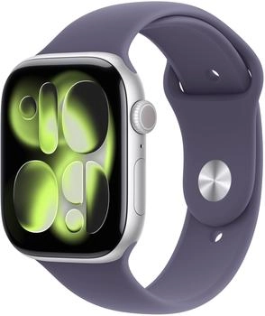 Apple Watch Series 11 GPS 46mm Aluminium Silver Sport Band Purple Fog M/L