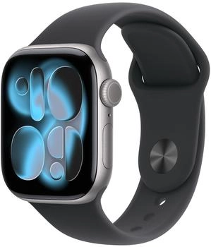 Apple Watch Series 11 GPS 42mm Aluminium Space Gray Sport Band Black S/M